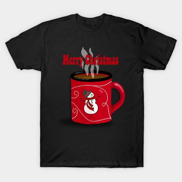 Merry Christmas Snowman Mug T-Shirt by donna.norton.520